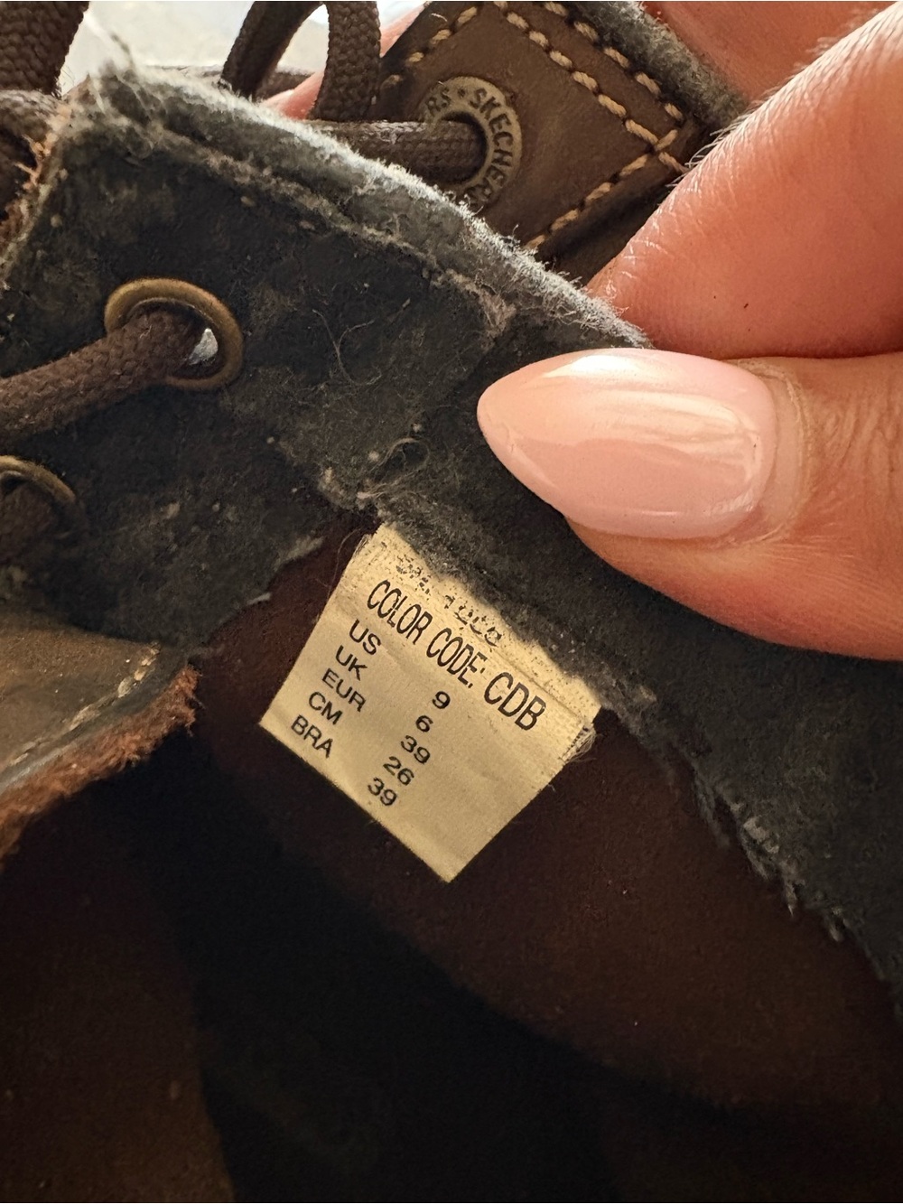 Skechers Y2K Women's Leather Brown Lace-Up Chunky Heel Combat Boots 90s - Picture 5 of 8